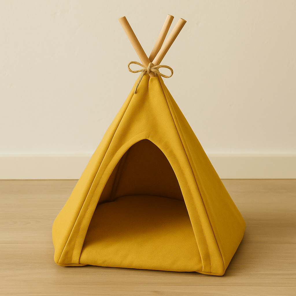 tipi d'intérieur en bois pour chat